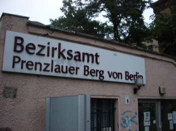 bezirksamt prenzlauer berg in the rain berlin